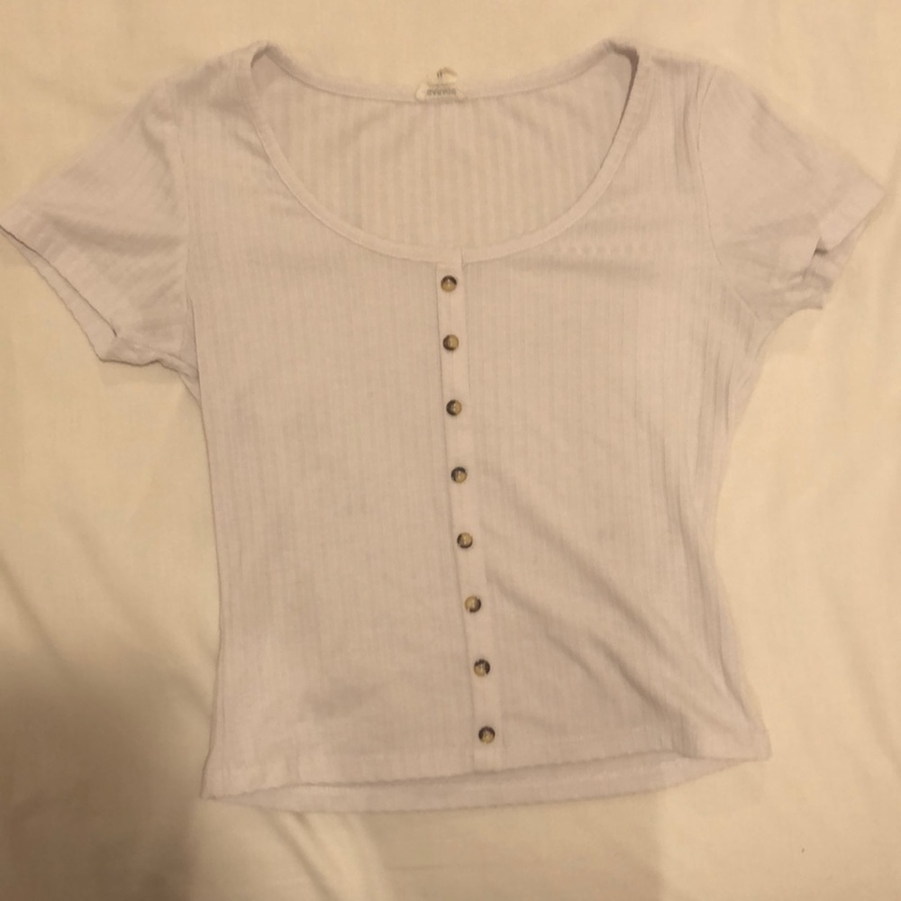 white shirt with buttons